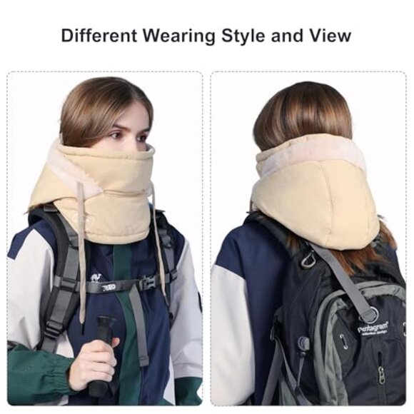 Unisex Winter Balaclava Fleece Hoodie Face Mask Ski Snow Hat Waterproof